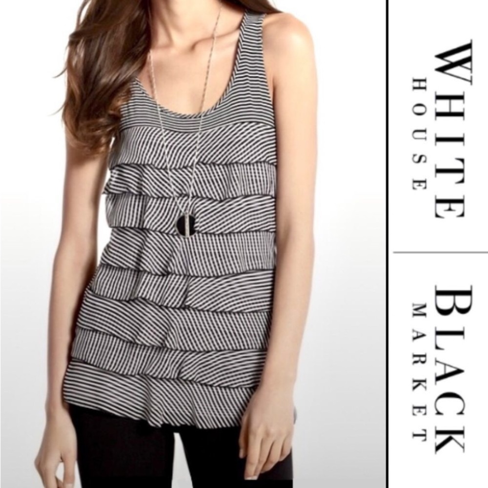 White House Black Market tiered sleeveless top